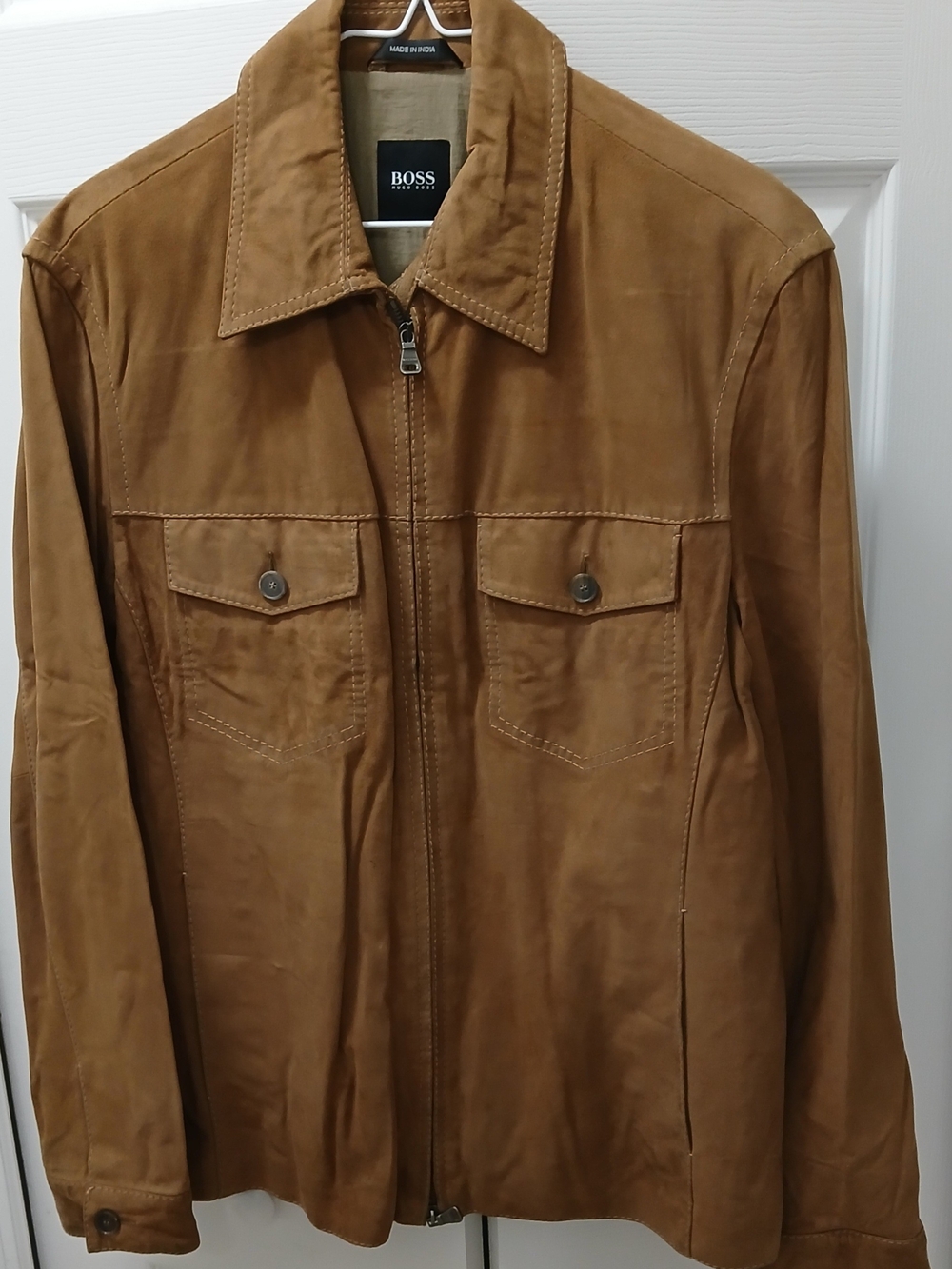 VTG Hugo Boss Brown Goat Suede Jacket